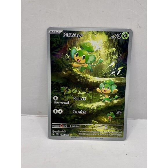 Pokémon TCG Pansage #89 Black Bolt Reverse Holo Rare Near Mint - Picture 1 of 2